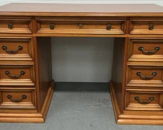 Vintage Double Pedestal Executive Desk