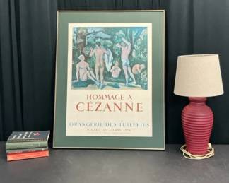 Lamp, Framed Art, Vintage Books
