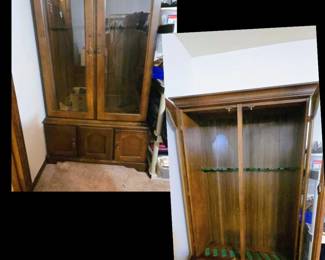 Gun cabinet with lock & key holds 10 guns