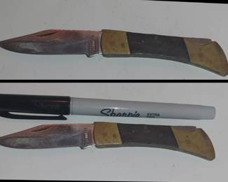 Vintage stainless steel USA hunting knife pocket knife