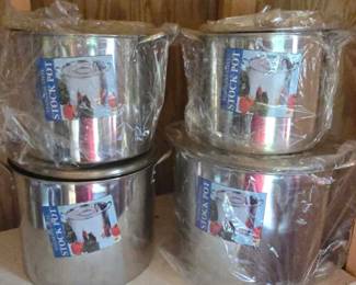 A stock pile of stock pots