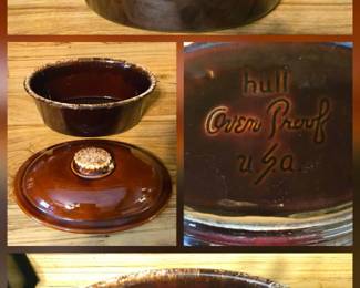 Hull.Oven proof oval casserole dish with top