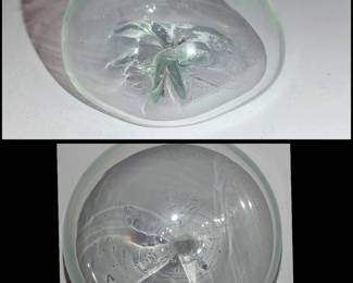 Vintage Art glass orbs. These are hollow inside so they are not paper weights
