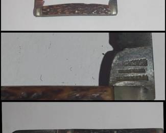 Old Vintage Antique Winchester Trademark 2924 Small Congress Pocket Knife Jigged