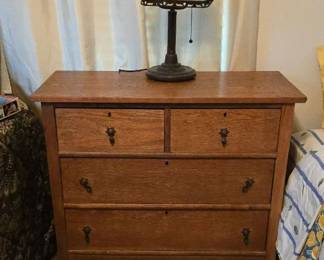 Antique oak chest drawers