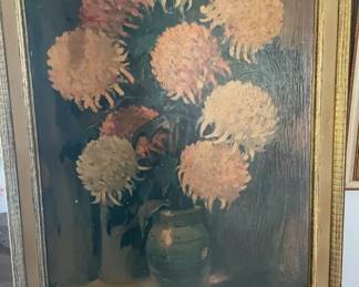 Margot Chrysanthemums Painting 1950-1960