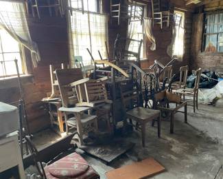 Collection of chair parts