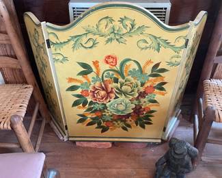 Hand painted fireplace