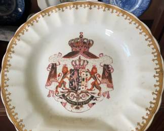 German Armorial Porcelain Dish 1850-90