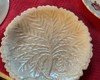 Vintage Japanese Ceramic Leaf Plate 1950-60