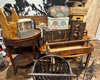 Wood items, bread box