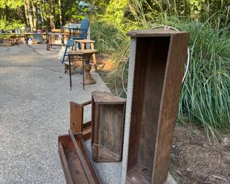 Antique tool boxes