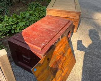 Vintage wood boxes