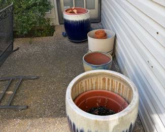 Large pottery planters