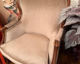 French Bergere Chair with beige upholstery
