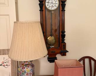 Wall clock, Asian lamp ( needs to be retired)