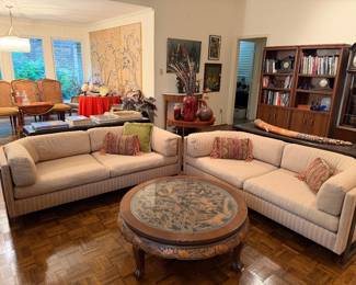Just take in the understated beauty of this modernist style couch pair!