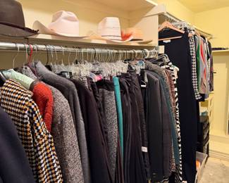 A few vintage St. John’s sweater, pants and skirt sets