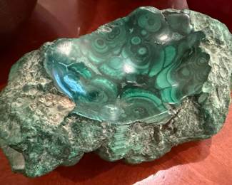 Malachite stone - 7 in x 5 in