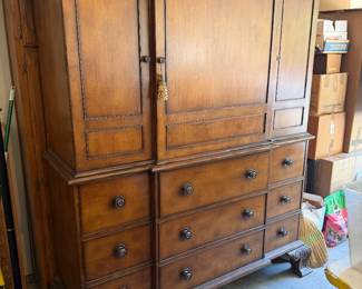 Beautiful Baker Bros. armoire! Large but 2 pieces for easier moving. Very elegant piece.