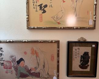 Fan Zeng style ink and pigment paintings