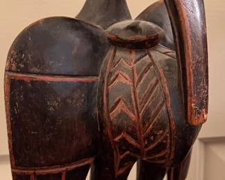 Senufo Hornbill hand carved wood from the Ivory Coast Mali