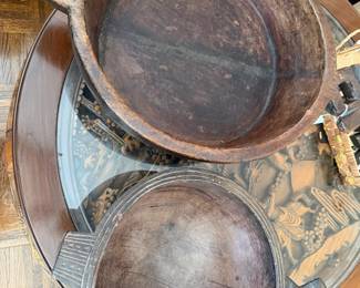 Hand carved dough bowls