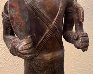 Nigerian kingdom of Benin artist warrior cast bronze