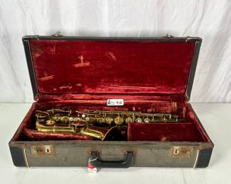 Lot 415: Vintage York Grand Rapids Saxophone With Case