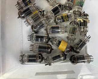 Lot 598: Lot of Assorted 5687, 5687WA, 6HS5 Tubes and Electronic Components - RCA, General Electric, Zenith