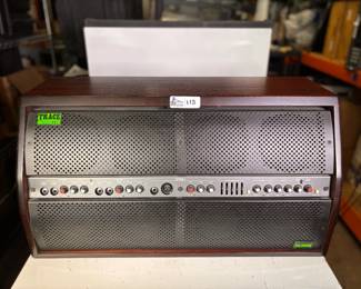 Lot 113: Trace Elliott TA2000s Custom Acoustic Amp W/ Integrated Alesis Stereo Effects Unit In Custom Ordered Cherry Wood Cabinet