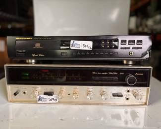 Lot 510: Lot Of (2) Vintage Audiophile Including (1) Sansui 5000 Stereo Receiver, (1) Marantz CD-67SE Compact Disc Player (Bent Front Panel)
