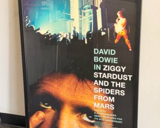 Lot 569: David Bowie "Spiders from Mars" Store Display Poster - Authentic Autograph