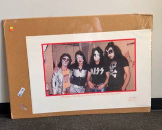 Lot 495: Vintage 1973 KISS Poster - Rare Memorabilia (Sealed, Never Opened)