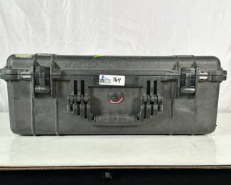 Lot 164: Pelican 1600 Protector Storage Case Waterproof Black w/ Foam