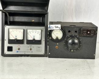 Lot 522: Lot Of Vintage Bench Testing Units Including Superior Electric Powerstat Variable Autotransformer, Maytag 38519 Volt-Watt Meter