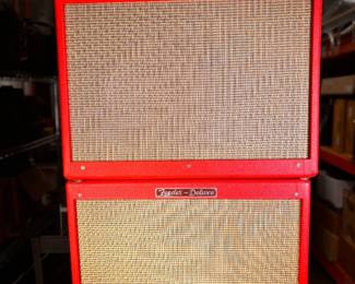 Lot 323: Fender Hot Rod Deluxe 40W Tube Amp FSR Red Tolex w/ Ext Cab & Footswitch