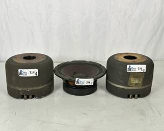Lot 314: Pair of Vintage JBL 2441 Compression Drivers + (1) Eminence Beta Speaker