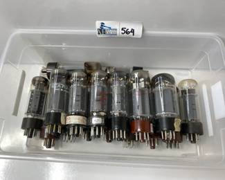 Lot 564: Lot of Assorted EL34, 6CA7, EL34BHT Tubes - Mullard, National Electronics, Ruby