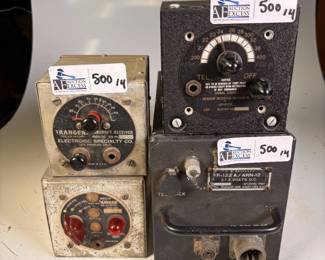 Lot 500: Lot Of (4) Vintage Aeronautical Communications Units (1) U.S. Army BC-1206-C Beacon Receiver, (1) Trad Television Corp. R-122A/ARN-12 Radio Receiver, (1) Electronic Specialty Co. Ranger 210 Aircraft Transmitter, (1) Electronic Specialty Co. Ranger 117 Aircraft Receiver