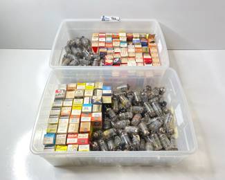 Lot 566: Lot of Assorted CK5963, 6BL8, ECF80 Tubes - Raytheon, Amperex, Sylvania