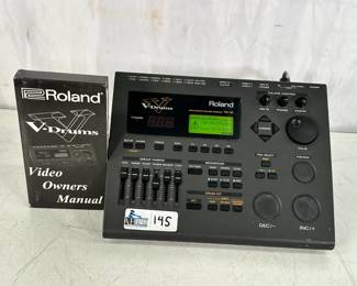 Lot 145: Roland TD-10 TD10 V-Drums electronic Percussion Sound Module w VHS Video Owners Manual