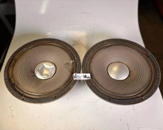 Lot 38: Sequential Pair of 1960's JBL D123 12" Loudspeakers (1 Speaker Needs Recone)