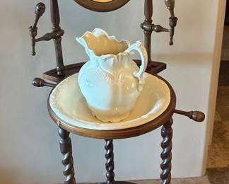 VintageAntique Wooden Washstand