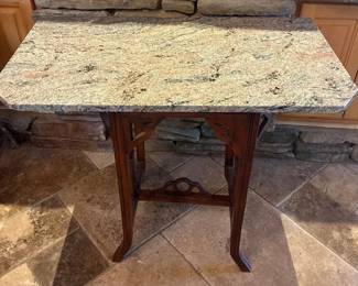 Stone Top Parlor Table
