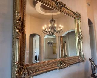 Elegant Oversized Carved Mirror  7ft