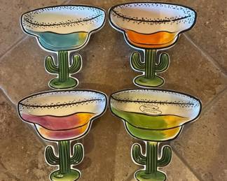 Painted Cactus Style Bowls