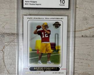 Lot #19 2005 Topps Aaron Rodgers #431 Rookie Reprint BCG Gem MT 10 Green Bay Packers RC
