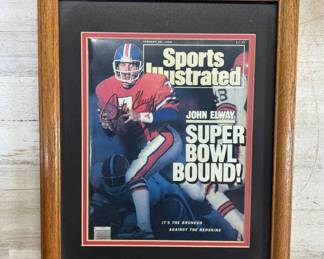 Lot #262 John Elway Autographed Sports Illustrated Jan 25 1988 Denver Broncos Super Bowl