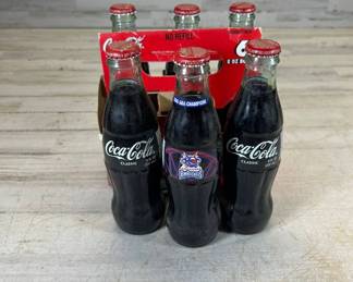 Lot #237 Coca-Cola Classic Arkansas RimRockers 2005 ABA Champions 6-Pack Glass Bottles